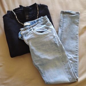 levis skinny blue jeans : excellent condition